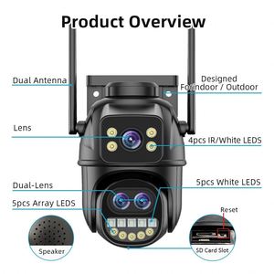 Icsee H.265 9mp không dây CCTV hai cách âm thanh PTZ IP 8X Zoom 8CH Wifi NVR an ninh Hệ thống camera - Product Image 6