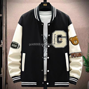 Giacca da Baseball <span class=keywords><strong>Casual</strong></span> da Uomo, Stile Scolastico, Moda Streetwear, <span class=keywords><strong>Abbigliamento</strong></span> <span class=keywords><strong>Maschile</strong></span> - Product Image 4