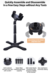 Soporte Portátil de Plástico Sólido para Cuenco de Perro al por Mayor, Ancho Ajustable, Se Adapta a Varios Tamaños de Cuenco, Antideslizante, Estable, <span class=keywords><strong>Alivio</strong></span> Cervical - Product Image 4