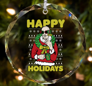 Custom UV Printing logo Christmas Hanging <b>Crystal</b> Glass Ornament - Product Image 1