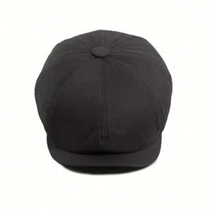 Casquette Gavroche Rétro Printemps-Automne 6 Panneaux en Coton pour Femme et Homme – Chapeau Décontracté Tendance Couleur Unie - Product Image 3