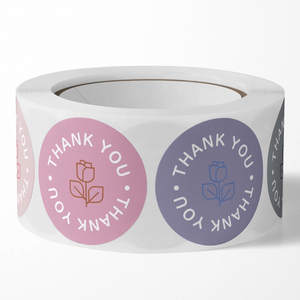Marchio personalizzato Logo adesivo stampato rotolo di plastica impermeabile adesivo sintetico in vinile in <span class=keywords><strong>PVC</strong></span> rotondo cerchio carta tazza di caffè adesivo - Product Image 6