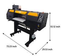 Printer Inkjet Digital DTF Profesional Lainkjet A1 untuk Print Head I3200 4 Head Tinta Pigment untuk Tekstil Pakaian Kustom