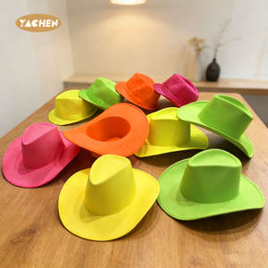 YACHEN Glitter Western Disco Dance Sparkly Kleurrijke Neon Pailletten <span class=keywords><strong>Cowboy</strong></span> Cowgirl Feesthoeden voor Bruiloft Cosplay Props Benodigdheden - Product Image 3