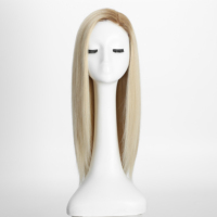 Peluca Estilo Mono Cap Transpirable, Cabello Humano Virgen de Primera Calidad, Suave y Sedoso, Sin Caída, Sin Enredos, Logotipo Personalizado para Mujeres Blancas