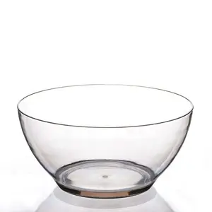 Tigela de mistura empilhável 130oz, 1000ml reutilizável como salada de plástico transparente