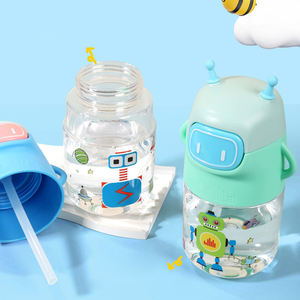 Vaso Infantil de 600 ml con Diseño de Dibujos Animados Personalizado, Correa de Agarre, Pajita de Grado Alimenticio, Resistente a Altas Temperaturas, Portátil, Recubierto de <span class=keywords><strong>PC</strong></span> - Product Image 3