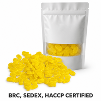 OEM Fabrikant Knapperige Ananas Gummies Snoepjes Gemaakt met Geconcentreerd Echt Fruit Sap Verpakt in Staande Zak