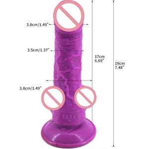 Vibratore Dildo Realistico in Silicone Ecologico all'Ingrosso con Impermeabilità IPX7 per Donne e Uomini - Product Image 5