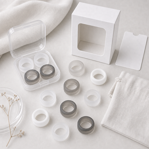 Oura <b>Ring</b> 5/4 Galaxy <b>Ring</b> RingConn Ultrahuman Silicone Cover Case Transparent Frost Smart <b>Ring</b> Protector <b>Thin</b> See Through - Product Image 5