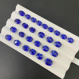 Lỏng Phòng Thí Nghiệm Grown Blue Sapphire Đá Hình Bầu Dục Cắt Tổng Hợp Đá Quý Phòng Thí Nghiệm Tạo Ra Royal Blue Sapphire Cho Chiếc Nhẫn Làm - Product Image 2