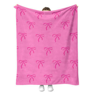 Cherry Bow <b>Blanket</b> Lovely Girly Home Decoration Soft Cozy Fuzzy Wearable Plush Sherpa Fleece Adult and Kids Custom <b>Blankets</b> - Product Image 5