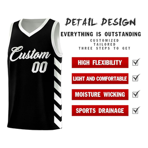 Ensemble de shorts de sport pour hommes en maille 100% polyester à séchage rapide, personnalisable avec le nom de l'équipe, vente en gros, maillots de basket-ball réversibles respirants - Product Image 3
