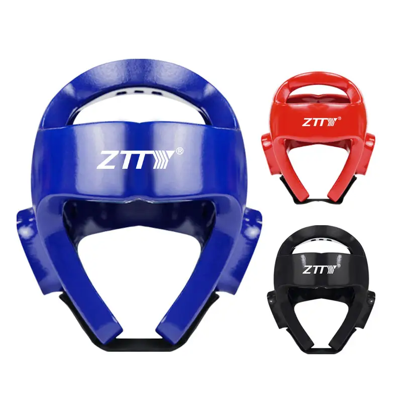 Vechtsporten Leveranciers Training Wedstrijd Hoofddeksels Ademend Taekwondo Beschermer Gear Helm Zachte Sparring Gear Custom Logo