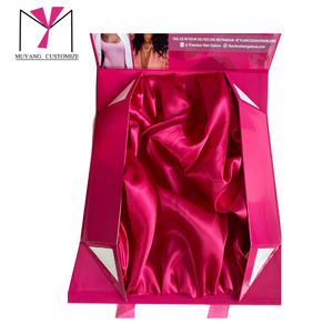 2026 Custom High Quality <b>Magnetic</b> Folding Gift <b>Box</b> With Satin Insert for Hair Extensions - Product Image 5