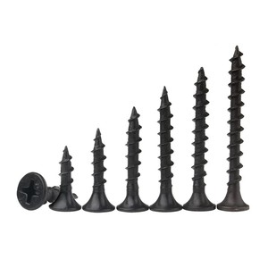 High Quality Black Phosphate Oval Head Drywall <strong>Screw</strong> Metric Phillips Bugle for Wood and Table for Black Gypsum Board - Product Image 6