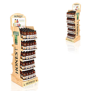 Tùy chỉnh cửa hàng hiển thị bằng gỗ đứng mật ong tầng đứng kệ trưng bày - Product Image 4