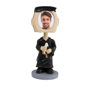 Yeni varış reçine mezun fotoğraf Bobble kafa özel fotoğraf çerçevesi ile Bobble kafa