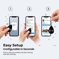 Tarjeta Llavero de Epoxi NFC/RFID con Logo Personalizado a Prueba de Agua 13.56mhz Regrabable de Resina Epoxi Cristal para Control de Acceso Etiqueta Electrónica NFC