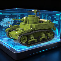 Kits de modèles réduits en plastique de char léger US M3 Stuart à l'échelle 1/35, ensemble de blocs de construction de voitures de reconnaissance militaires de la Seconde Guerre mondiale