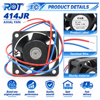 Ventilateur axial 414JR DC 24V 40mm 4025 sans balais 13000 tr/min à roulement à billes pour ventilation d'armoires industrielles et onduleurs