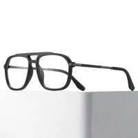 Montures de lunettes rectangulaires à monture complète, noires unies, légères, verres en résine anti-UV, unisexe, correction de la vue pour adultes