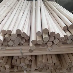 Palo de madera maciza de varios tamaños personalizado para palos redondos de poste de madera sin terminar DIY