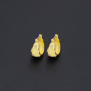 Jxx Direct Sale High Quality 24K Gold Plated Dubai Cubic Zirconia <b>Stud</b> Earrings for Women Wholesale - Product Image 6