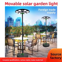 Lampe solaire LED UFO IP65 pour jardin avec contrôle inductif, design mobile et forme circulaire pour usage extérieur