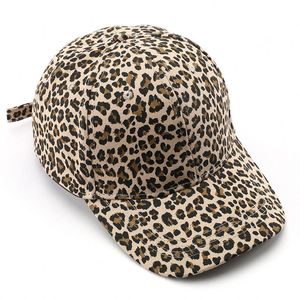 Casquettes de baseball tendance pour femme en coton, style trucker, pour l'été et l'extérieur, avec ouverture pour chignon ou queue de cheval, imprimé léopard, pour le sport - Product Image 5