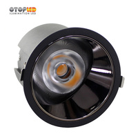 Lampu Sorot LED Ceiling Recessed Wall Washer Downlight Hitam 5w 10w 20w