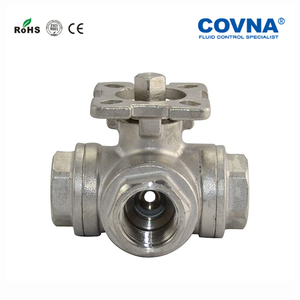 วาล์ว COVNA 3 ทาง DN50 2 นิ้ว ANSI Class 150 วาล์วบอลสามทางแบบสามชิ้น ตัววาล์วโลหะแบบฐานสูง - Product Image 4