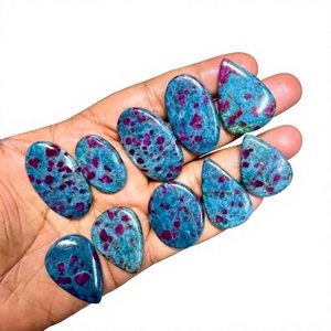 Cabujón de piedras preciosas sueltas de cianita azul Natural, forma de mezcla pulida, cabujón de cristal de todos los tamaños para joyería, fabricación de colgantes de piedras preciosas - Product Image 1