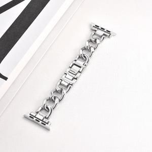 Correa de Reloj Metálica de Lujo de Alta Gama Compatible con <span class=keywords><strong>iWatch</strong></span> Series 9 10 11 SE, Accesorio para <span class=keywords><strong>iWatch</strong></span> de Estilo Exquisito - Product Image 6