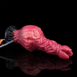 Monster <b>Dildo</b> Inflatable Squirting Fantasy Horse <b>Dildo</b> Knotted with Strong Suction Cup Anal <b>Dildo</b> Silicone Adult Toys for Women - Product Image 4