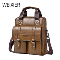 Nouveau sac à bandoulière en PU léger, résistant à l'usure, multi-compartiments, vintage, simple, pour homme, pour le bureau et les affaires