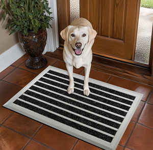 Tapis de porte d'entrée commercial <span class=keywords><strong>WD</strong></span> en plastique et acier, lavable, à motif animalier, anti-poussière - Product Image 4