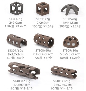 8 أشكال مكعب صغير لحوض السمك مأوى جمبري للأطفال كهوف تربية أسماك سيراميك لراحة الأسماك - Product Image 6