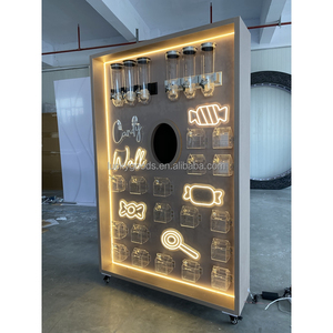 Bj250048 luckygoods đám cưới tùy chỉnh rượu sâm banh tường kệ trưng bày đám cưới PVC Acrylic Đôi Kẹo tường Backdrop cho Đảng - Product Image 4