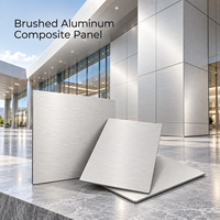 Panneau composite en aluminium brossé 3 mm 1220x2440 mm en couleur personnalisée pour support d'affichage en magasin