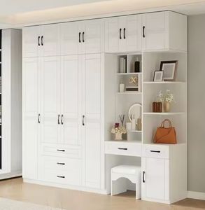 Wardrobe <b>Bedroom</b> Furniture Modern Designs Melamine Finish Open Shelf <b>Bedroom</b> Wardrobe <b>Cabinet</b> - Product Image 2