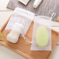 Filet de lavage facial en maille solide, style savon en barre, blanc, recyclable, 9*15cm, directement de l'usine