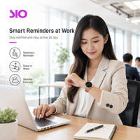 Montre connectée personnalisée avec logo AMOLED 1,43 pouce 466 x 466, verre trempé, moniteur de fréquence cardiaque, de pression artérielle et de sommeil, fitness, vente en gros