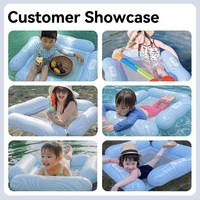 Matelas flottant gonflable en PVC pliable pour piscine, lit flottant pour l'eau, matelas flottant pour la plage et les fêtes au bord de la piscine