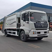 Camion à ordures compacteur Dongfeng 14CBM 4*2 ; Modèles de compactage automatique disponibles en capacités de 10, 12, 16 et 18CBM.