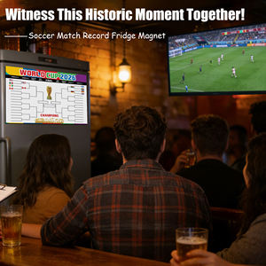 定制2026年足球比赛记录PVC磁性冰箱贴（可写）足球比赛冰箱贴 - Product Image 2