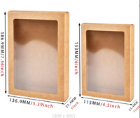 Boîte à pâtisserie en papier kraft personnalisée, pliable, de qualité alimentaire, petite boîte cadeau pour cartes de vœux