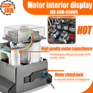 Moteur de <span class=keywords><strong>portail</strong></span> <span class=keywords><strong>coulissant</strong></span> durable 550W <span class=keywords><strong>avec</strong></span> crémaillère en acier de <span class=keywords><strong>4M</strong></span>, fermeture automatique, démarrage progressif, rebond d'obstacle, télécommande pour villa moderne - Product Image 4