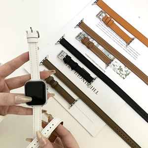 Fabricante de <span class=keywords><strong>correas</strong></span> de cuero, <span class=keywords><strong>correas</strong></span> de reloj de cuero de repuesto, PIN de doble círculo, <span class=keywords><strong>correas</strong></span> de reloj de cuero genuino para la serie <span class=keywords><strong>iWatch</strong></span> - Product Image 1