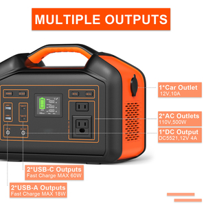แบตเตอรี่สำรองพลังงาน 500W พร้อมหน้าจอ LCD  สถานีพลังงานแบบพกพา กล่องเก็บพลังงานสำหรับใช้ในบ้าน  แบตเตอรี่สำรองฉุกเฉิน - Product Image 4